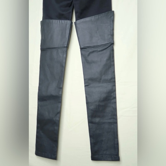 James Jeans Dietrich Jeather Thigh High Skinny Jeans Black Twiggy Women’s Size 4 - Picture 12 of 15